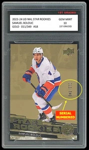 Samuel Bolduc 2023-24 UD NHL Star Gold Rookies 1st Graded 10 Rookie Card #18 - Picture 1 of 1