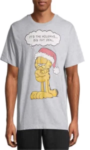 Garfield Men's It's The Holidays...Big Fat Deal Gray T-Shirt- Men's Sizes - Picture 1 of 1