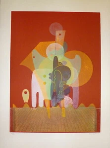 Neuhaus Ervin lithographie signée art abstrait abstraction Paris Jérusalem - Picture 1 of 1