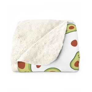 AVOCADO Sherpa Fleece Blanket - Super Soft & Cozy Throw - Picture 1 of 5