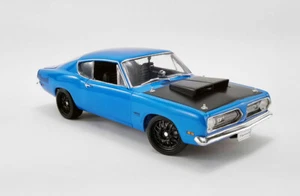 1:18 scale Plymouth Barracuda Street Fighter (1969) (Blue) - A1806117 - Picture 1 of 7