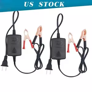 2PCS 12V Car Battery Charger Maintainer Trickle RV for Truck Motorcycle ATV Auto - Picture 1 of 6