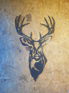 Hirsch Schild pulverbeschichtet; Wald; Jäger; Jagd - Bild 1 von 2