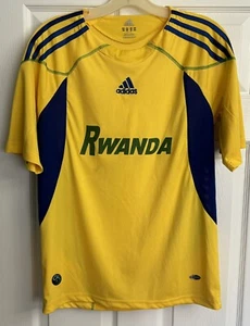 Adidas Rwanda National Soccer Team Jersey Size Mens XL Yellow. P2P=21” - Picture 1 of 6