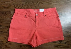 Time and Tru women cotton shorts size 16 corral NWT - Picture 1 of 4