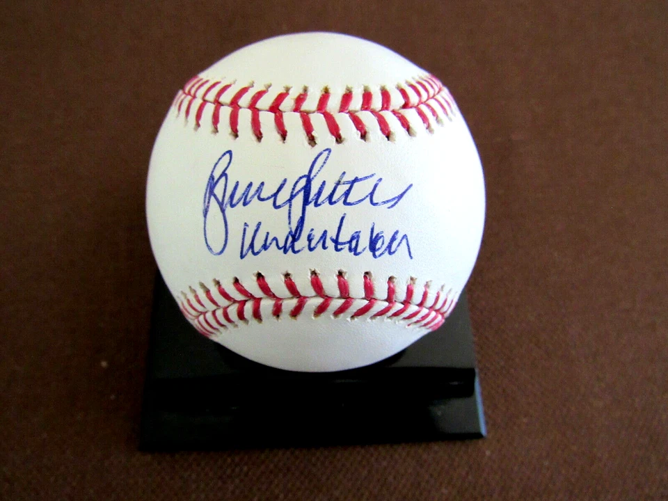 BRUCE SUTTER UNDERTAKER CUBS CARDS BRAVES HOF SIGNED AUTO OML BASEBALL PSA/DNA - Image 1 of 3