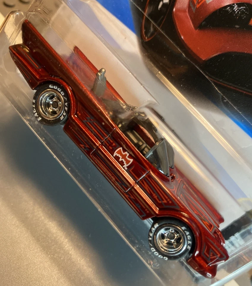 Hot Wheels 3/5 TV Series BATMOBILE Red CUSTOM Super Real Riders Wheel Swap - Image 1 of 4