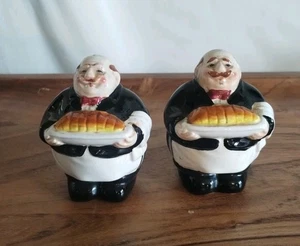 NICE! The Chef, Heartfelt Kitchen Creations Butler Waiter Garçon Salt & Pepper - Picture 1 of 5