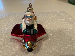 Vintage Christopher Radko Ornament Santa Flugzeug 25 Flying High 99-350-0 - Bild 1 von 5