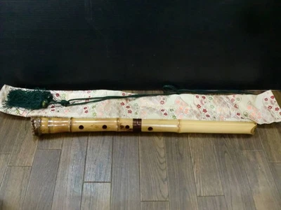 Flauta de bambú japonesa Shakuhachi instrumento de viento de madera 560 mm #S-0472 Foto 1 de 4