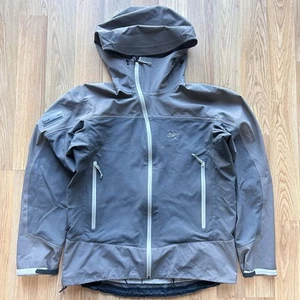 (rare) Y2K Arcteryx Beta LT Bird-logo Hard-she’ll hood Grey Zip-up Ski Jacket L - Picture 1 of 15