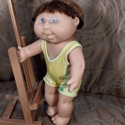 Cabbage Patch Kids Boy "Splash n Tan" Bown Hair Blue Eyes Hasbro 1991 Vintage  - Image 1 of 4
