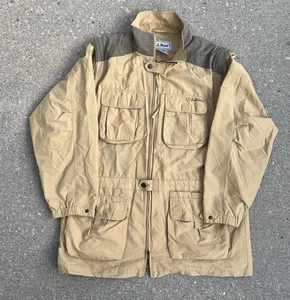 LL Bean Safari Hunting Shooting Jacket Vented Tan Cotton Nylon Mens Sz Xl - Picture 1 of 10