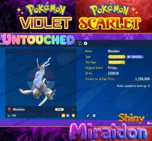 SHINY MIRAIDON Gamestop 2025🌟 Event Untouched🔥Pokémon Scarlet & Violet - Picture 1 of 4