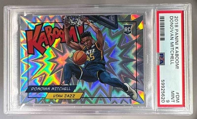 59925620 Donovan Mitchell 2018 Panini Kaboom! #K-DM Rookie RC SP SSP PSA 9 - Image 1 of 3