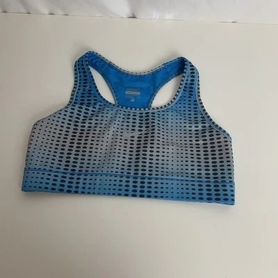 Nike Dri-Fit  Sports Bra Womens Sz M Blue Black Dots Pre Owned - Image 1 of 3