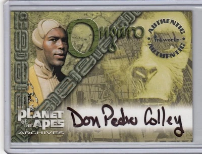 PLANET OF THE APES - DON PEDRO COLLEY as ONGARO - AUTO CARD A4 - Image 1 of 2