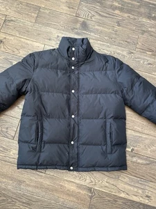Guess Puffer Jacket Coat Men Size L Black - Picture 1 of 12