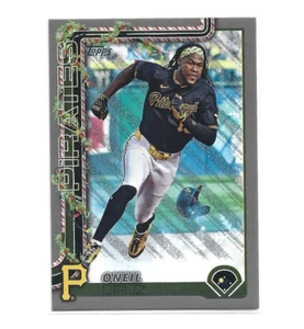 2025 Topps Holiday Pittsburgh Pirates Oneil Cruz Grey Glitter card - Picture 1 of 1