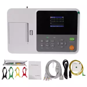 CONTEC E3M ECG Machine Digital 3 Channel 12 Lead Electrocardiograph PC Software - Foto 1 di 9