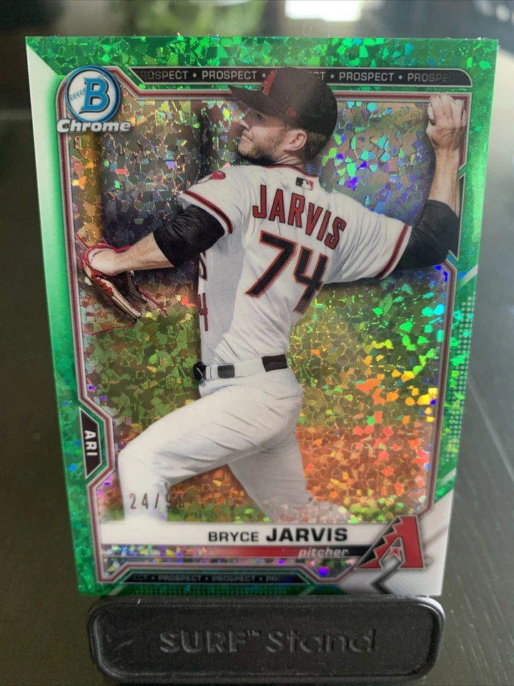 Bryce Jarvis 2021 Bowman Chrome #BCP-44 Green Mini-Diamond /99 - Image 1 of 2