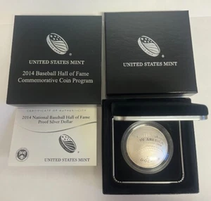 2014-P Baseball Hall of Fame Commemorative Coin with COA Proof - Picture 1 of 3