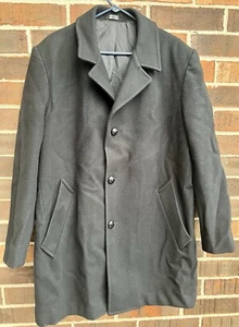 Vintage Pea Coat Size XXL (48),Men’s Black Wool Made In USA Adams Row Lined EUC - Picture 1 of 7