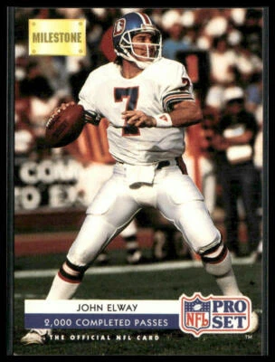 John Elway #25 1992 Pro Set Denver Broncos - Image 1 of 2