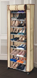 30 PAIRS  DUSTPROOF STORAGE CLOSET SHOE RACK , SHOE STAND, CARAVAN AWNING - Picture 1 of 5