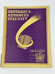 Arpeggios Advanced Velocity Piano Accordion Vintage 1935 Book by Gaviani - Picture 1 of 8