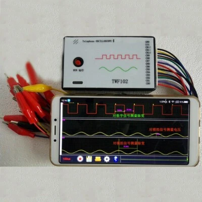 Portable Mini Logic Analyzer Oscilloscope 100KHz 2 Channel For Android Phone New - Image 1 of 4