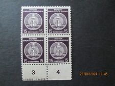 DDR  "Dienstmarken",  15 Pfennig, 4er Block ** postfrisch 