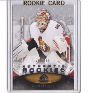 2010-11 SP Game Used Authentic Rookies 116 Robin Lehner /699 Ottawa Senators - Picture 1 of 2