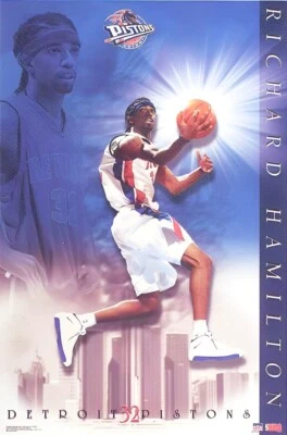 -Sealed- 2003 -RICHARD RIP HAMILTON- STARLINE 3011 Pistons Basketball Poster - Image 1 of 2