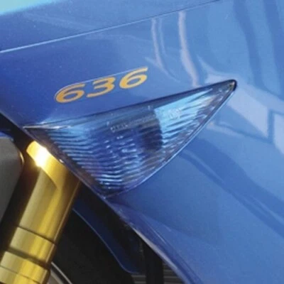 05-06 ZX6R ZX6RR 636 AZUL luces de señal de giro delanteras 2005 2006 Foto 1 de 2