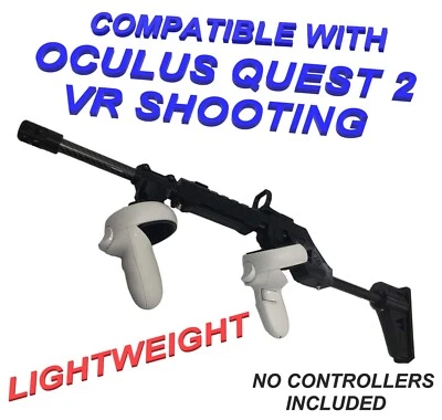 Gun Stock For VR Oculus Quest 2 Quick Release Magnetic Grips - Shooter Rifle - Image 1 of 4