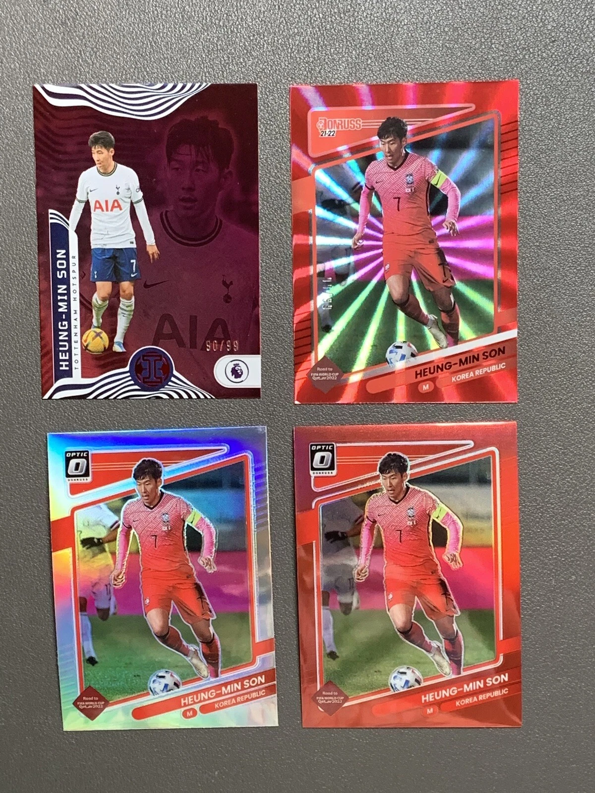 2021 Donruss Optic ILLUSIONS HEUNG-MIN SON Red Holo /99 /149 Lot4 Hotspur!