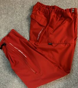 Mens red ‘Galvin Green’ Golf Paclite Waterproof Trousers XXL