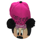 Disney Minnie Mouse Baseball Cap Hat Baseball Adjustable Snapback Fuzzy Ears