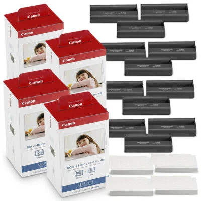 Canon KP-108IN Color Ink Paper Set 4x6 Compatible Canon Selphy CP1300 1200 Lot - Image 1 of 4