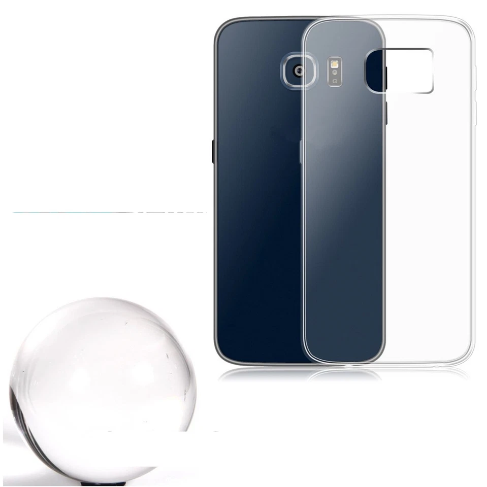 PHONETHRONE COVER CUSTODIA PER SAMSUNG GALAXY S6 / S6 EDGE TRASPARENTE SOTTILE TPU SLIM