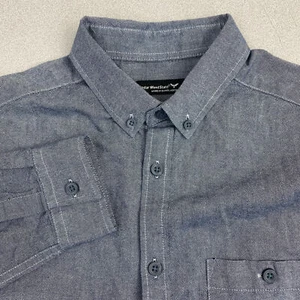 Cedar Wood State Button Up Shirt Mens S Gray Long Sleeve Chest Pocket Casuals - Picture 1 of 12