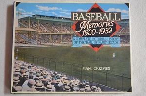 Baseball Memories 1930-1939 A Complete Pictorial History Book By Marc Okkonen - Picture 1 of 12