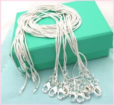  10PCS wholesale 925 sterling solid silver 1MM snake chain necklace XXDC08