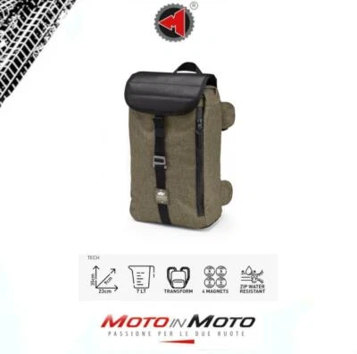 Tankrucksack Kompatible Café Racer Von 7 Liter Mit Magneten Und Riemen - Bild 1 von 3