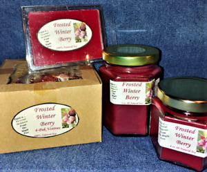 Hand Poured Holiday Scents Soy Candles, Tarts & Votives - Frosted Winter Berry