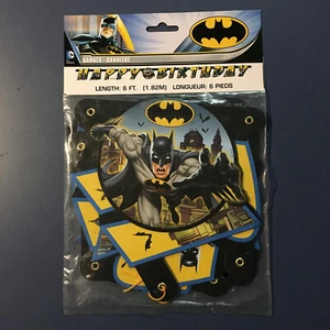 Batman Happy Birthday Sign Letters on String NEW SEALED Party 6 Ft. Banner - Picture 1 of 2