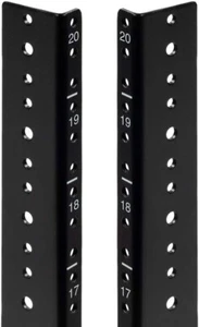 NavePoint 20U Vertical Rack Rail Pair DIY Kit w/ Hardware Black Screws Included - Picture 1 of 3