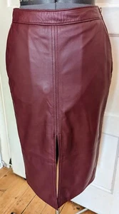 Toller bordeauxroter Lederrock von H&M Premium, nagelneu, Größe 36 - Bild 1 von 5