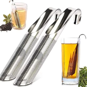 Loose Leaf Strainer Herbal Filter Mesh Stainless Steel Tea Infuser Diffuser Mug - Picture 1 of 10